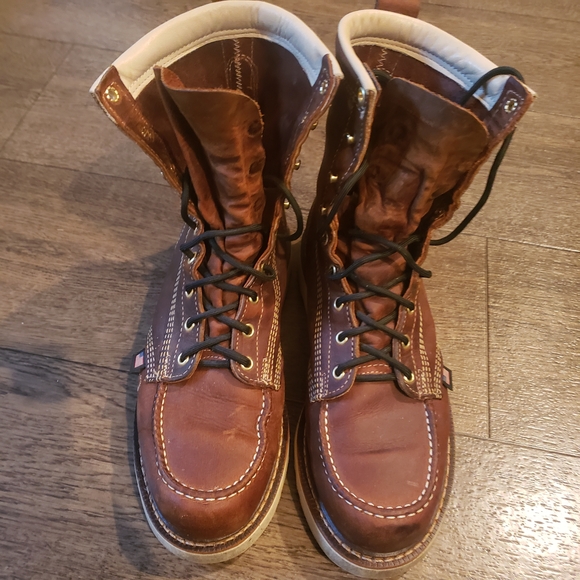 Men's Thorogood 8" Moc Toe Boots -Crazy Horse - Picture 2 of 11